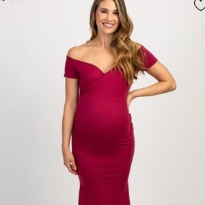 Pink Blush Off Shoulder Photoshoot Gown